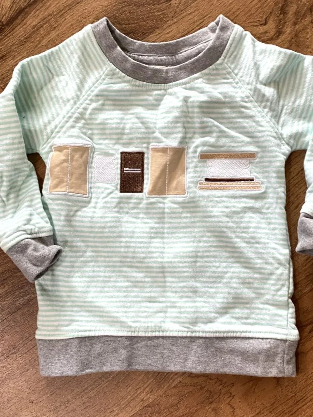 Lot of 2 Outfits-MONICA +ANDY Smores & JANIE JACK Ski-Sweatshirts/Joggers-6-12M